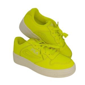 FILA Womens NEW w/Tags Neon Yellow & White Walking Sneakers - sz. 9